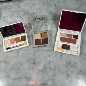 Set of Three Clinique Small Eyeshadow Palates Warm Shades